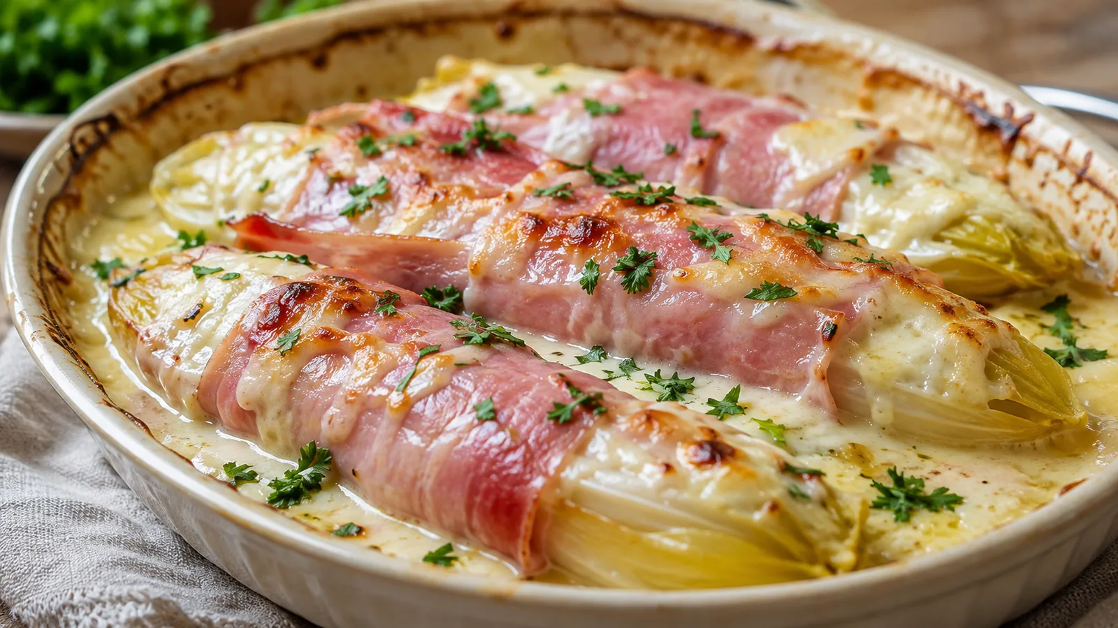Endives au jambon au four : la recette fondante