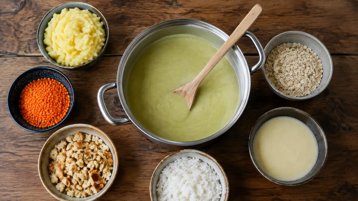 Ingrédients pour épaissir une soupe maison