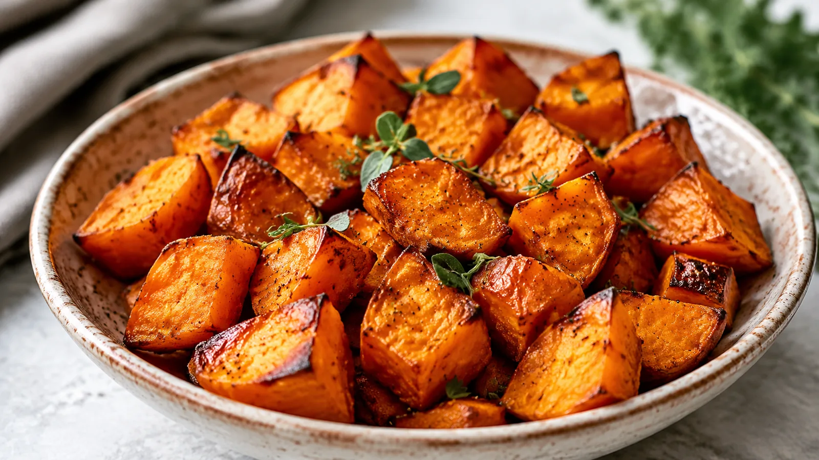 Patate douce rotie au four : recette fondante et doree
