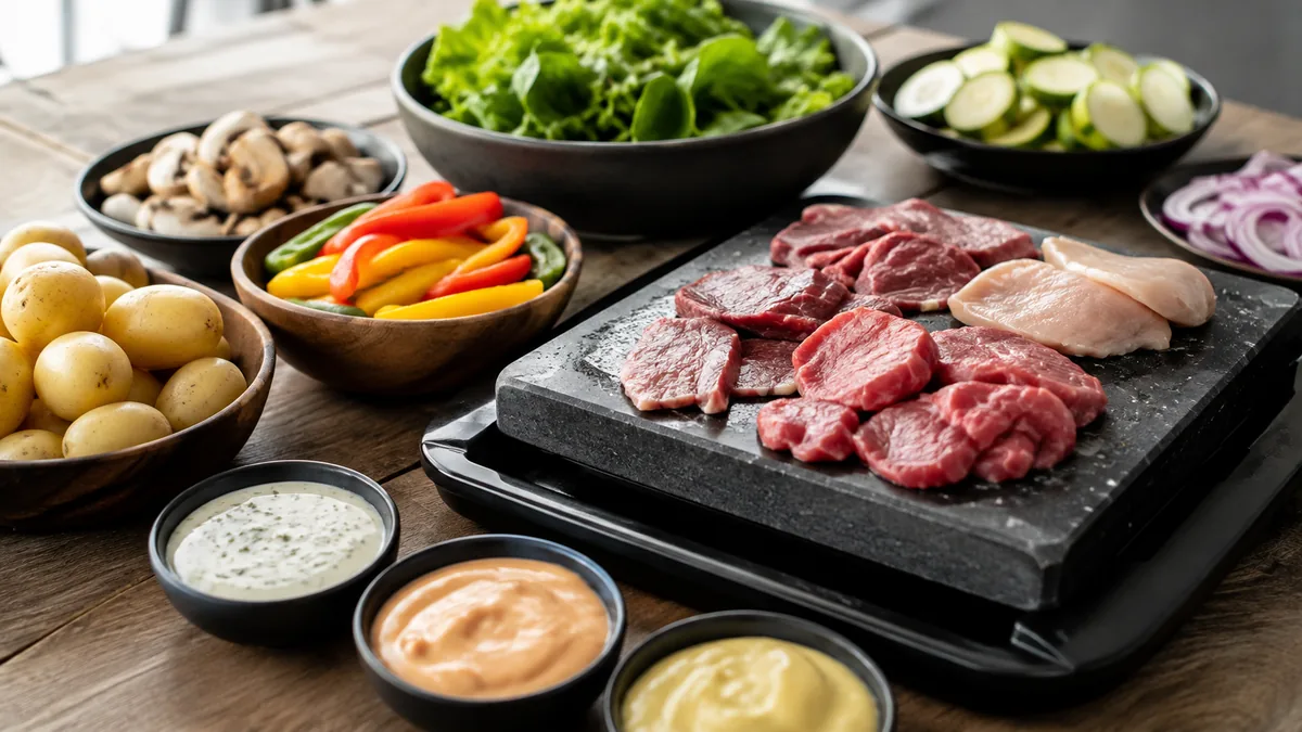 Schéma annoté de l'ordre de cuisson sur une pierre