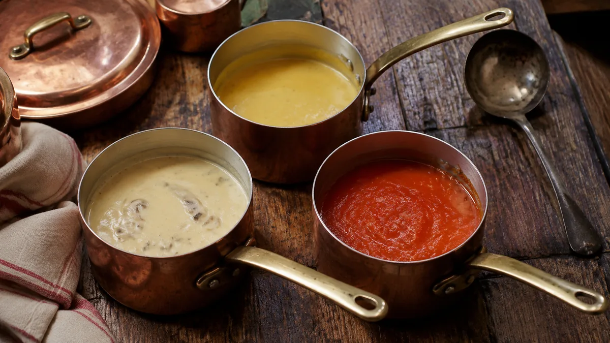 Trois sauces pour paupiettes : crème champignons, moutarde et tomate