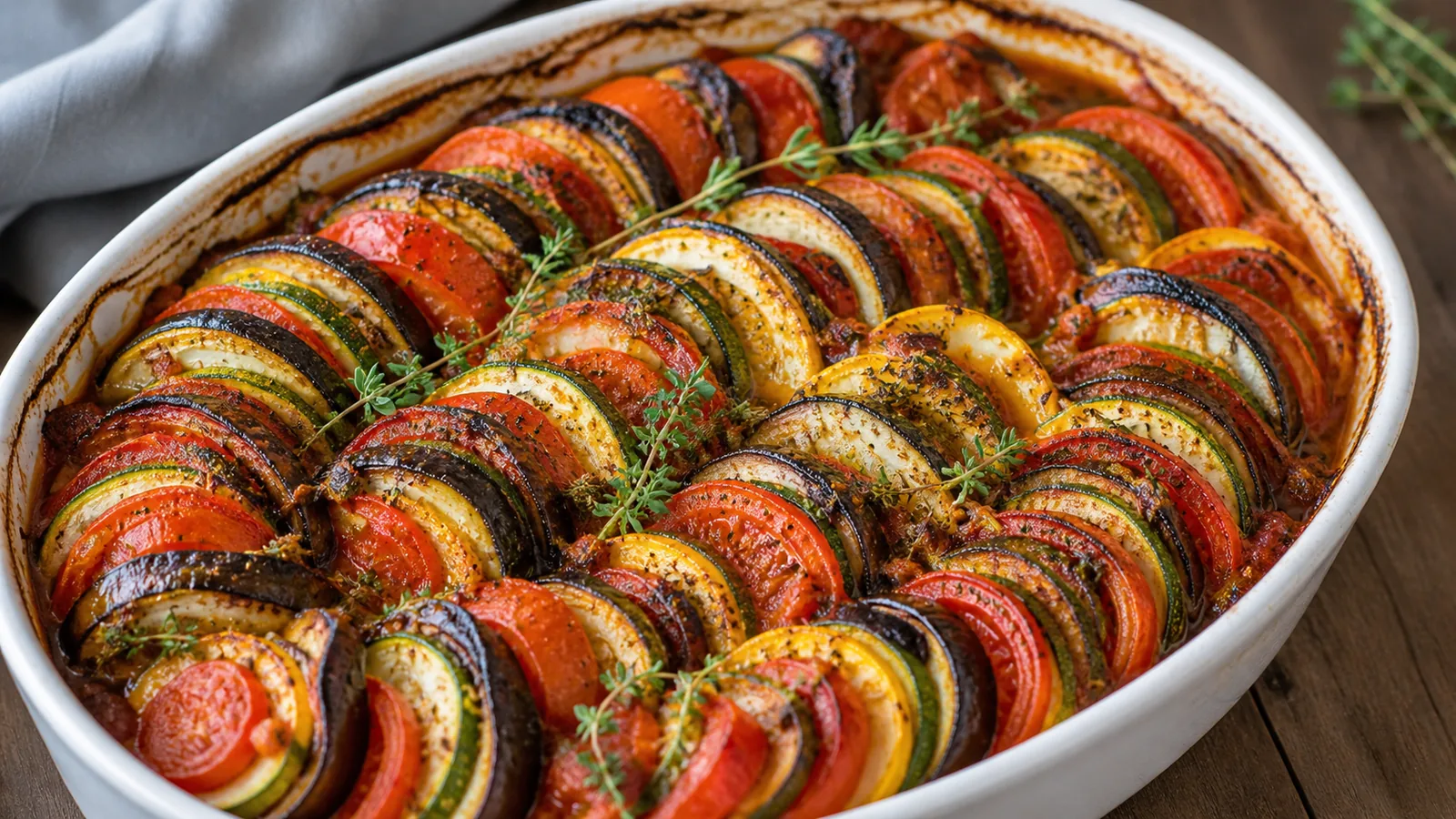 Cuisson tian de légumes au four : recette fondante