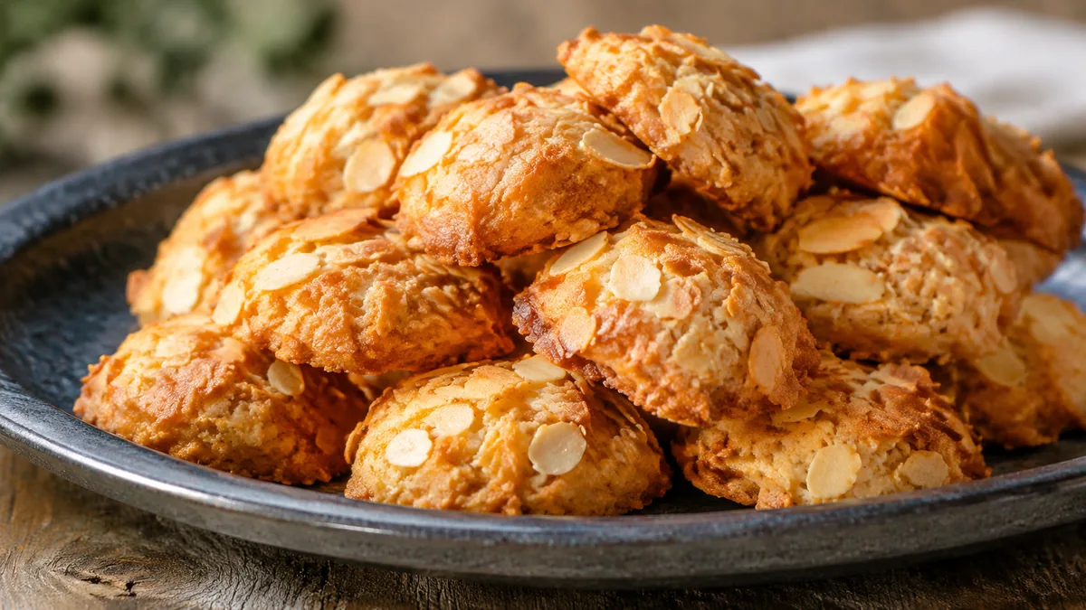 Étapes de double cuisson des croquants aux amandes